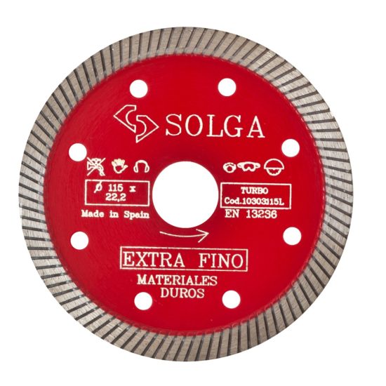 Disco de Corte en Seco Extra fino Mat.Duros Turbo
