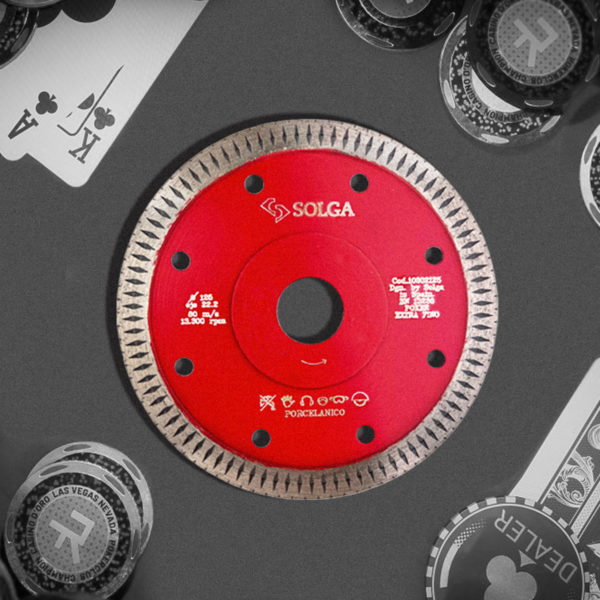 Disco corte seco POKER extrafino. Porceánicos y cerámicos.