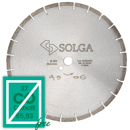 Disco Lar sinter segmento liso. Asfalto más hormigón.